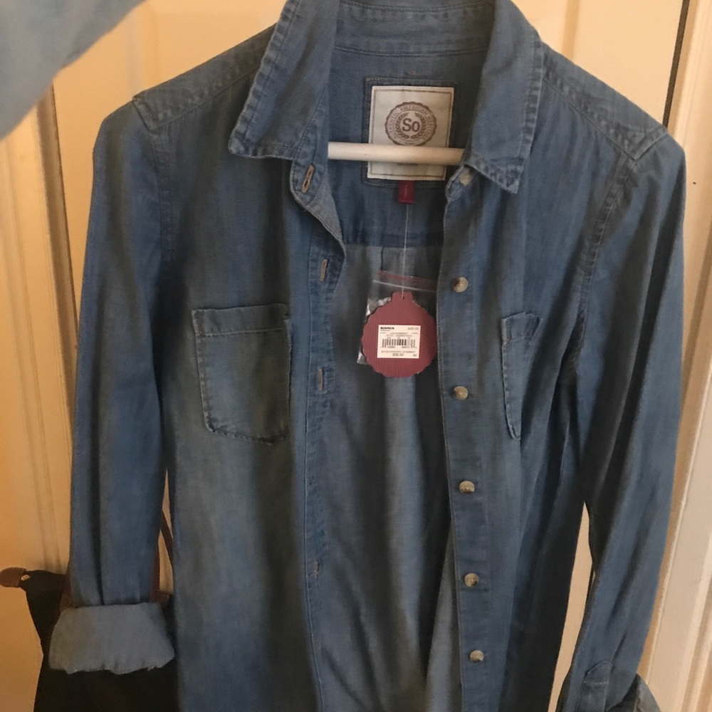 Denim button up